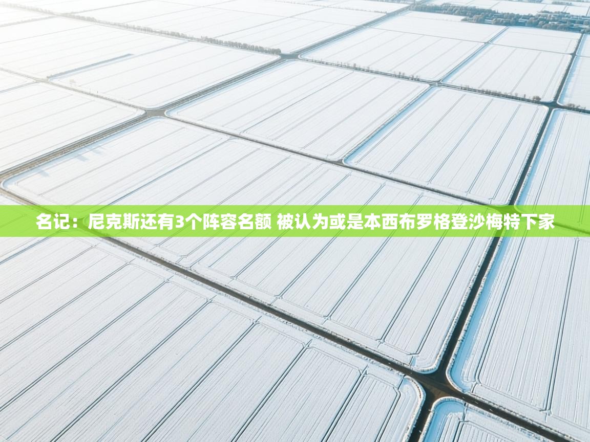 蓝鲸体育-名记：尼克斯还有3个阵容名额 被认为或是本西布罗格登沙梅特下家  第2张